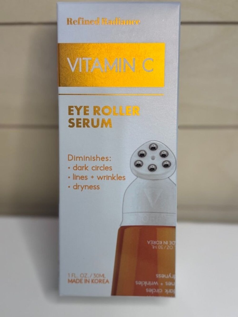 Refined Radiance Vitamin C Eye Roller Serum 1 Fl Oz Diminishes Dark Circles Wrin